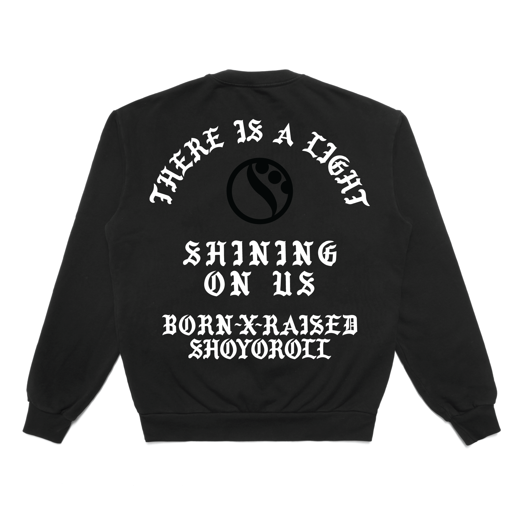 BORN X RAISED + SHOYOROLL MEMORIAL CREWNECK: BLACK