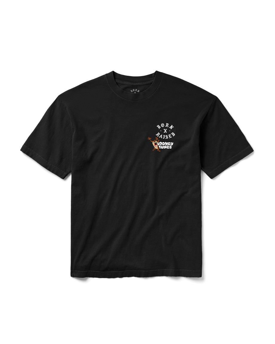 BORN X RAISED + LOONEY TUNES TAZ ROCKER TEE: BLACK – Born X Raised