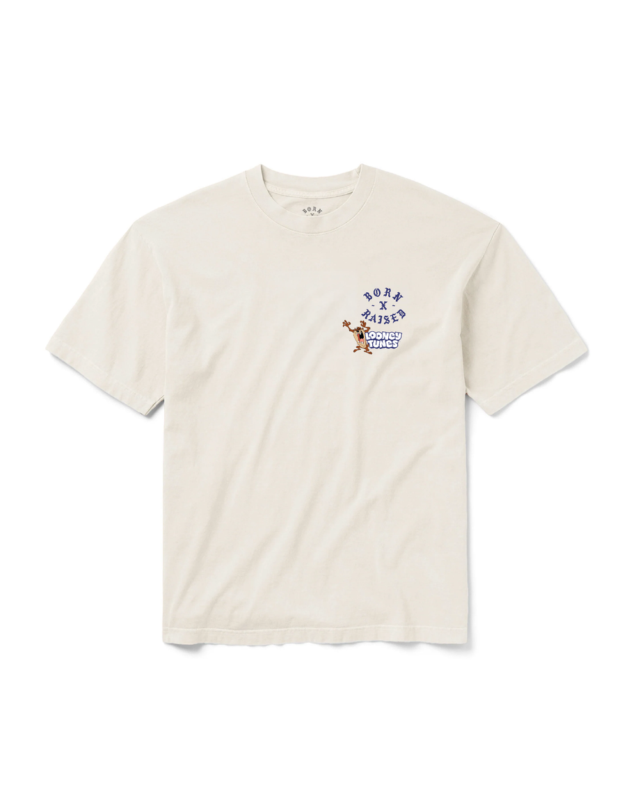 BORN X RAISED + LOONEY TUNES TAZ ROCKER TEE: CREAM – Born X Raised