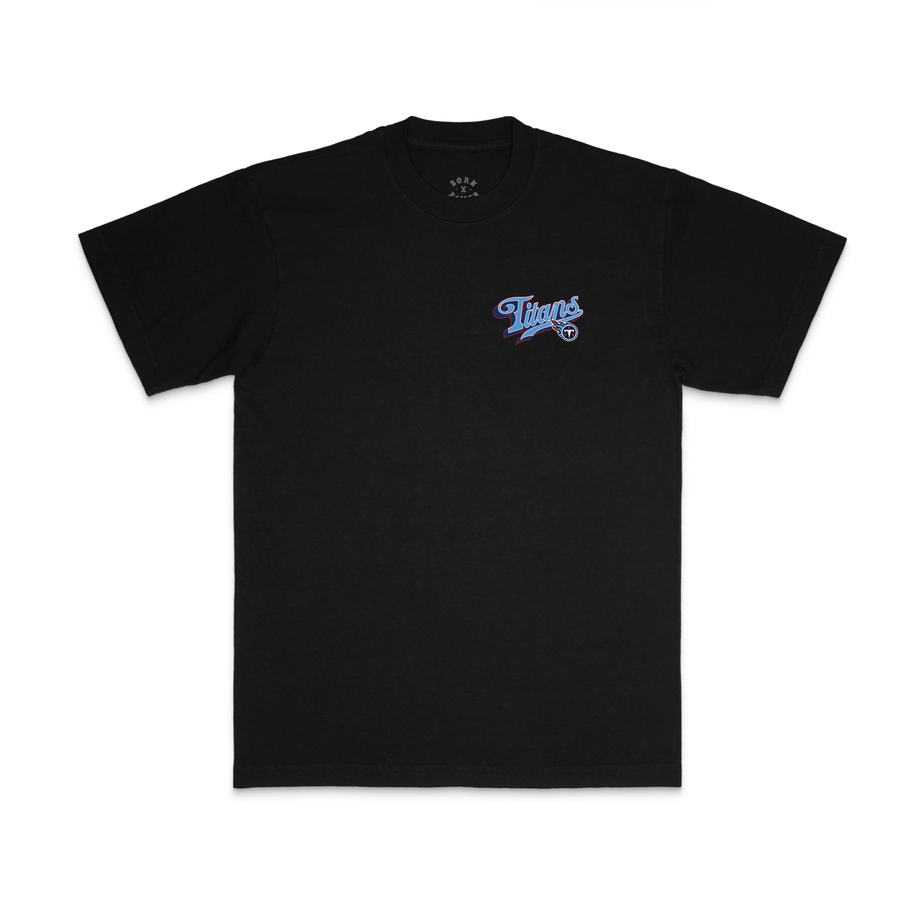 BORN X RAISED + TITANS PRO SCRIPT TEE: BLACK – Born X Raised