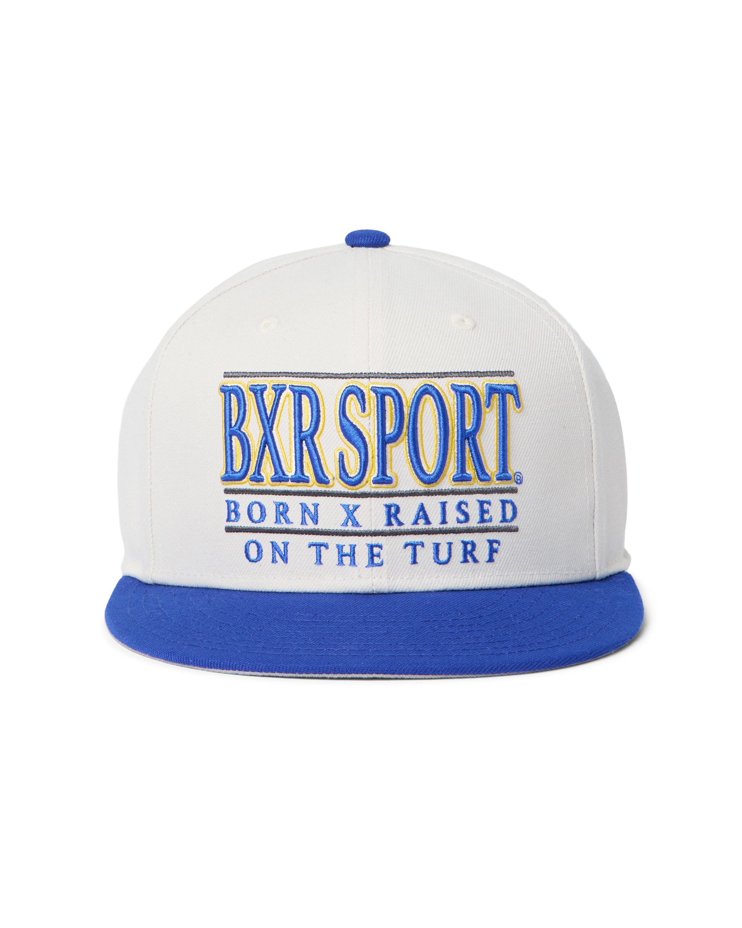 UNIVERSITY SNAPBACK: CREAM / BLUE – Born X Raised