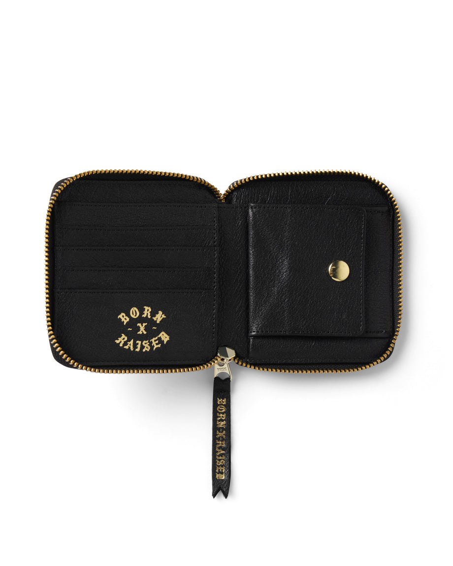 FINE LINE LEATHER WALLET: BLACK – Born X Raised