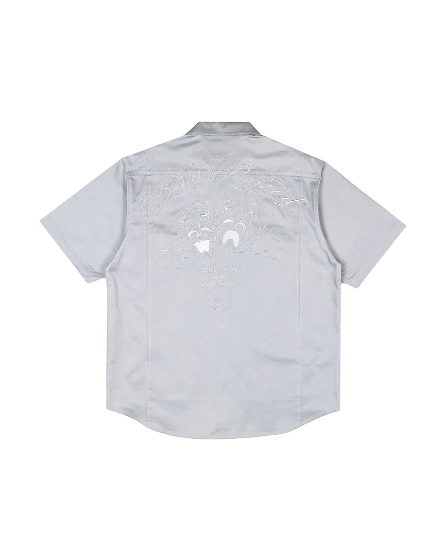 HIGH HIGHS & LOW LOWS WORK SHIRT: GREY – Born X Raised