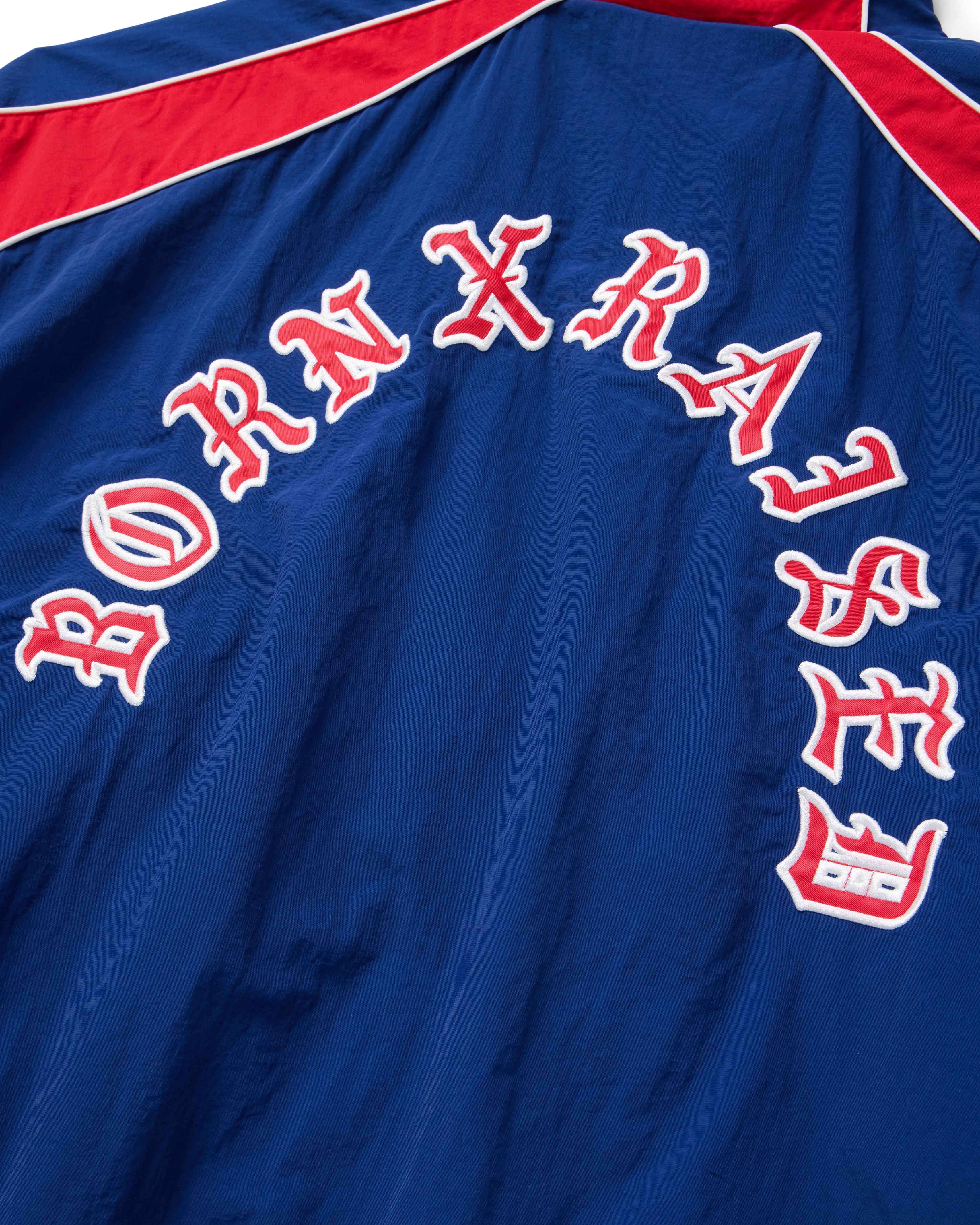 BXR SPORT WARM-UP WINDBREAKER: NAVY W/ RED – Born X Raised