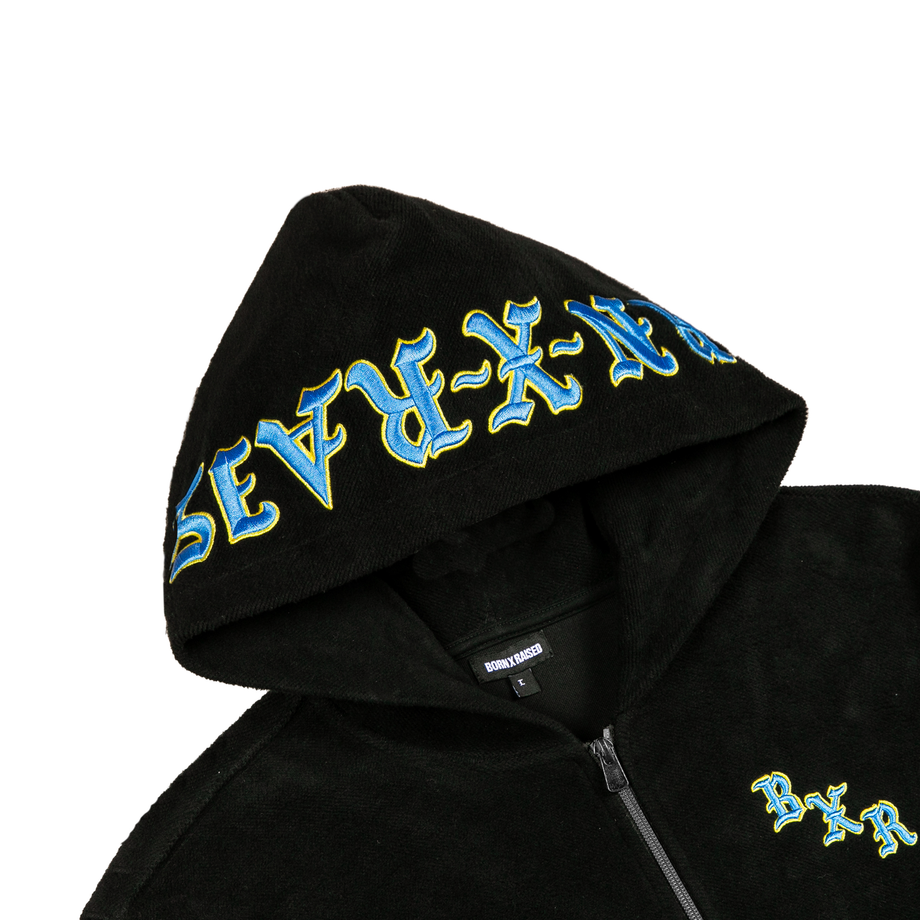 re:born！ CREST ZIP-UP HOODIE: BLACK – Born X Raised